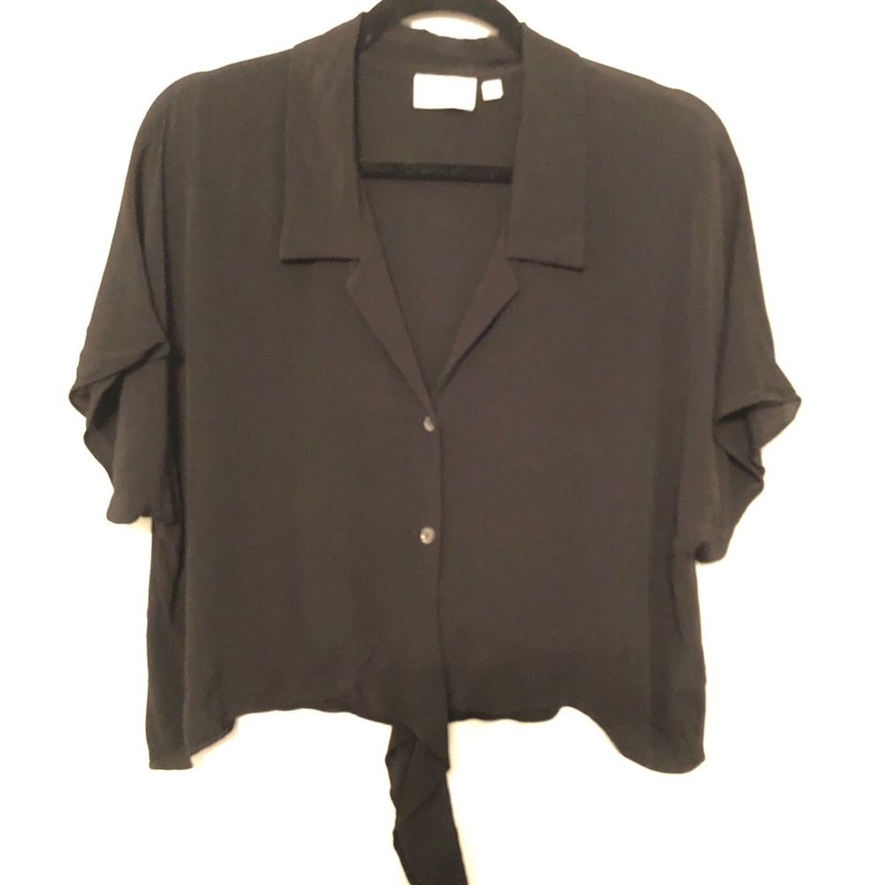 Wilfred Free Aritzia Tie Front Blouse